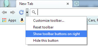 customize chrome toolbar
