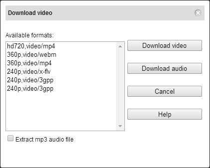 youtube video download dialog